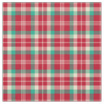 Red Vintage Christmas Plaid Fabric