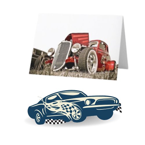 Red Vintage Classic Car Collector Greeting Card