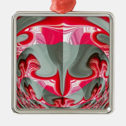 Red Vintage Hakuna Matata round giftsjpg Metal Ornament