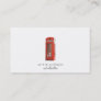 Red Vintage London Telephone Booth Antiques Shop Business Card