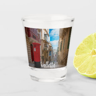 Red vintage mail box in Malta Shot Glass