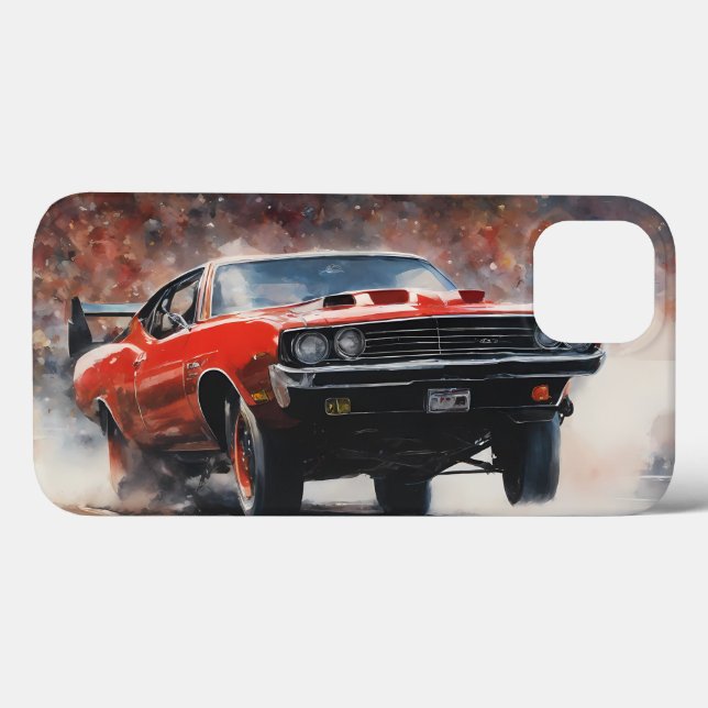 Red Vintage Muscle Car Case-Mate iPhone Case (Back (Horizontal))