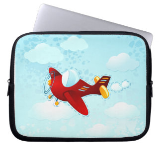 Red vintage plane, laptop sleeve