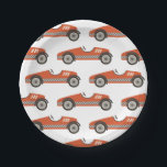 Red Vintage Race Car Birthday Paper Plates<br><div class="desc">Fast One Race Car 1st Birthday plate with red vintage race car.</div>