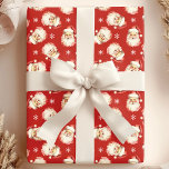 Red Vintage Santa Claus Face Watercolor Wrapping Paper<br><div class="desc">Wrap your gifts in festive cheer with our Red Vintage Santa Claus Face Watercolor Wrapping Paper! This charming design features nostalgic watercolor illustrations of Santa Claus faces set against a vibrant background, adorned with delicate snowflakes. Perfect for adding a touch of vintage charm to your holiday presents, this wrapping paper...</div>