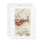 Red Vintage Santa Claus Flying Reindeer Stars