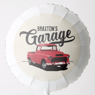 Red Vintage Truck Birthday Custom Helium Balloon