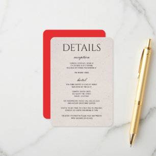 Red Vintage Truck Enclosure Card