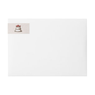 Red Vintage Truck Wrap Around Label