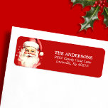 Red Vintage Watercolor Santa Claus Christmas Label<br><div class="desc">Send festive greetings with our Red Vintage Watercolor Santa Claus Christmas Return Address Label! This charming label features a nostalgic watercolor illustration of Santa Claus set against a vibrant background,  adorned with delicate snowflakes. Perfect for spreading holiday cheer,  this design captures the timeless spirit of Christmas.</div>
