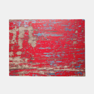 Red Vintage Wood Doormat