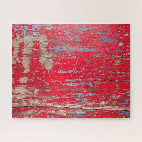 Red Vintage Wood Jigsaw Puzzle