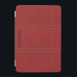 Red Vintage Worn-Out Faux Leather Look iPad Mini Cover<br><div class="desc">Red vintage worn-out leather look pattern. Simple and elegant design with stitching accents(digital image). Customizable text/monogram. Available on many products. In 12 different colors,  but any color can be requested by email.</div>