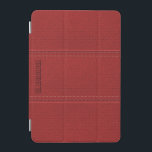 Red Vintage Worn-Out Faux Leather Look iPad Mini Cover<br><div class="desc">Red vintage worn-out leather look pattern. Simple and elegant design with stitching accents(digital image). Customizable text/monogram. Available on many products. In 12 different colors,  but any color can be requested by email.</div>