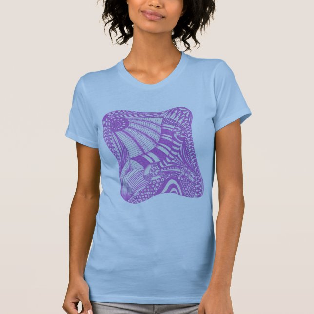 red violet, abstract drawing tshirts (Front)