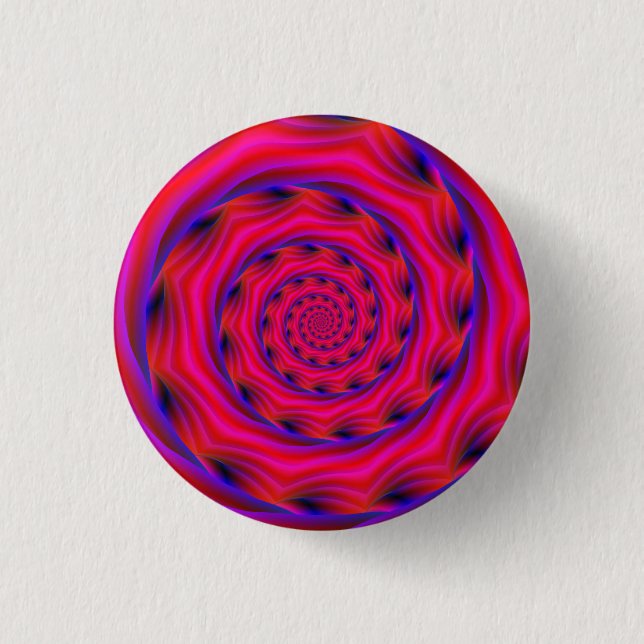 Red Violet and Blue Spiral Button (Front)