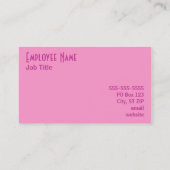 Red Violet Business Card (Back)