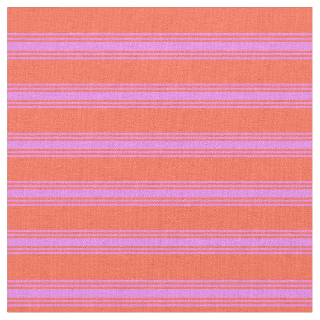 Red & Violet Lined/Striped Pattern Fabric (Close Up)
