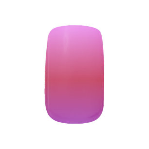 Red Violet Ombre Minx Nail Art