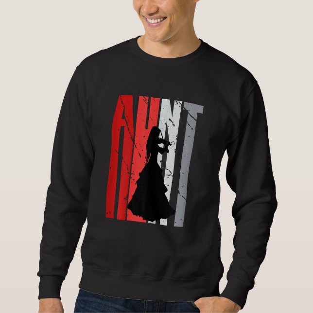Red Violin Aunt Violinist Girls Plays The Violin O Sweatshirt (Front)