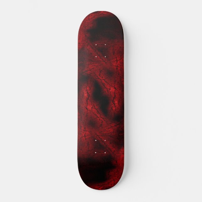 Red virus pattern skateboard deck (Front)