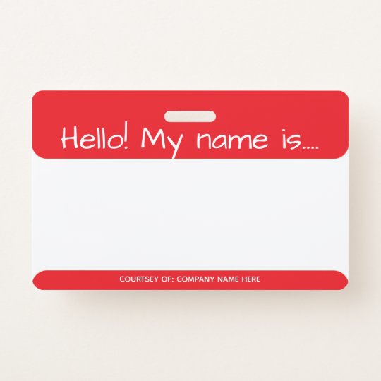 Red Visitor ID Badge | Zazzle.com