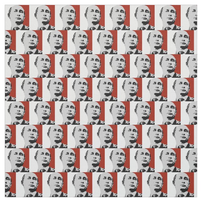 Red Vladimir Putin Fabric (Swatch)