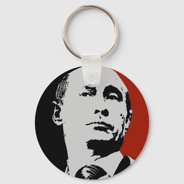 Red Vladimir Putin Keychain (Front)