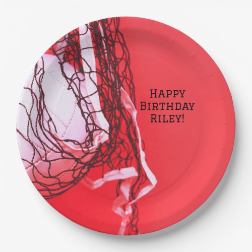 Red Volleyball Birthday Party  Paper Plates