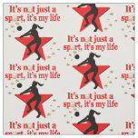 RED VOLLEYBALL IS MY LIFE DESIGN FABRIC