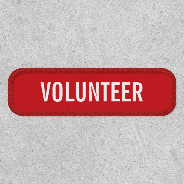 Red Volunteer Patch (Front)