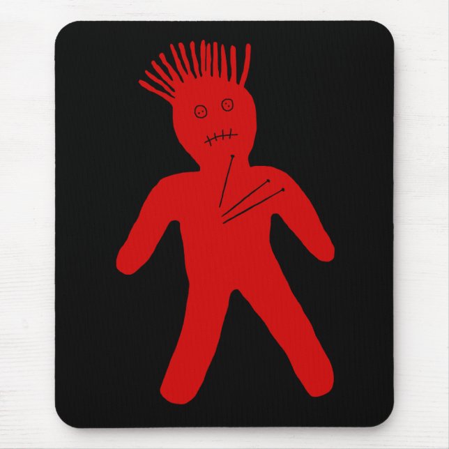Red Voodoo Doll Mouse Pad (Front)