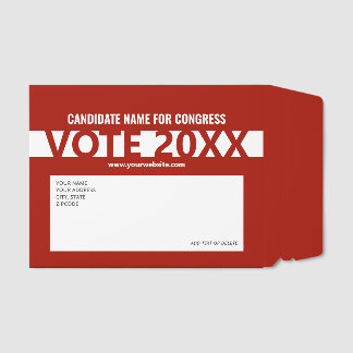 Red Vote 2026 Republican Candidate Name Elections Envelope Mailers