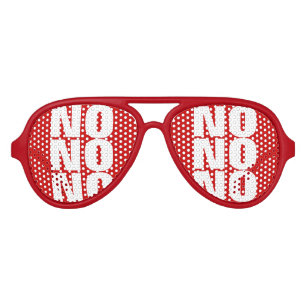 Red Vote NO party shades   Anti voting against