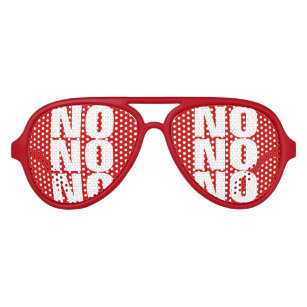 Red Vote NO party shades   Anti voting against