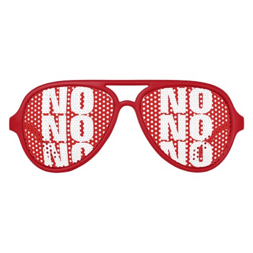 Red Vote NO party shades  Anti voting against