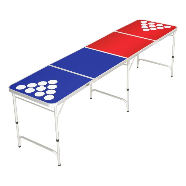 Red vs blue beer pong table (Angled)
