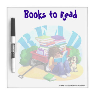 Red Wagon Books to Read Dry Erase Board