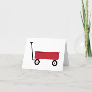 Red Wagon Letterpress Thank You Card