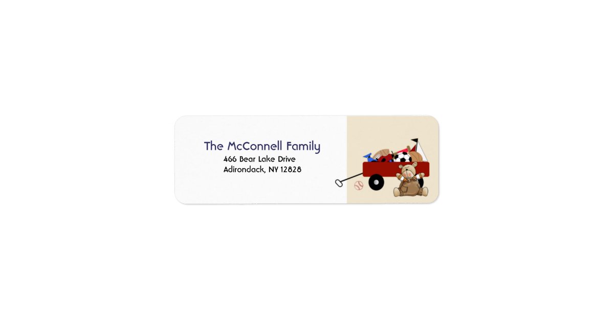 RED WAGON PRINTABLE ADDRESS LABELS | Zazzle