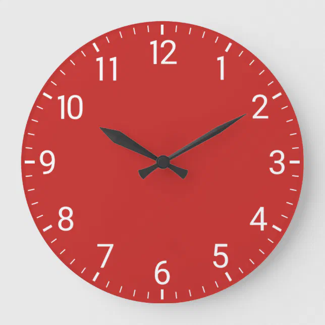 Red Wall Clock Zazzle