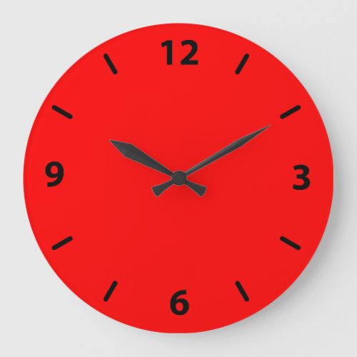 Red Wall Clock with Black Numbers