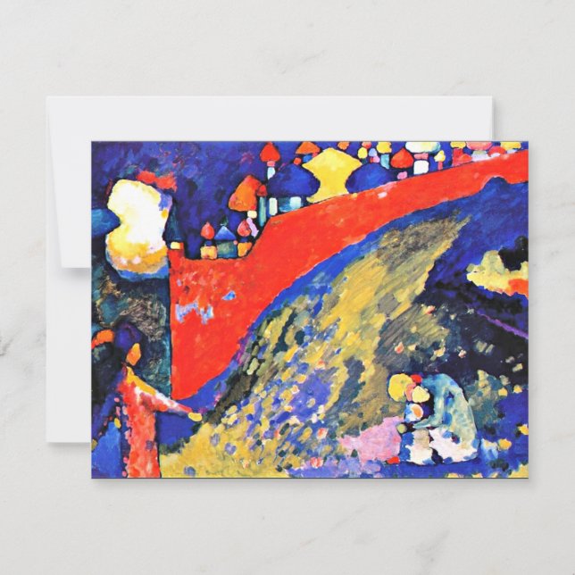 Red Wall Destiny by Kandinsky Note Card (Front)