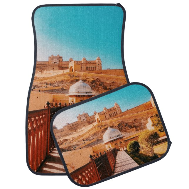 RED WALL FENCE CAR FLOOR MAT (Set)