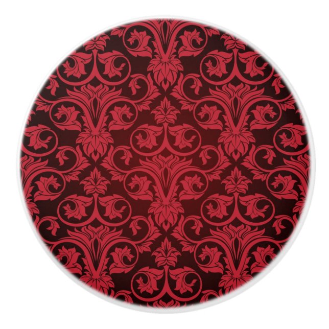 Red wallpaper 2 ceramic knob (Front)