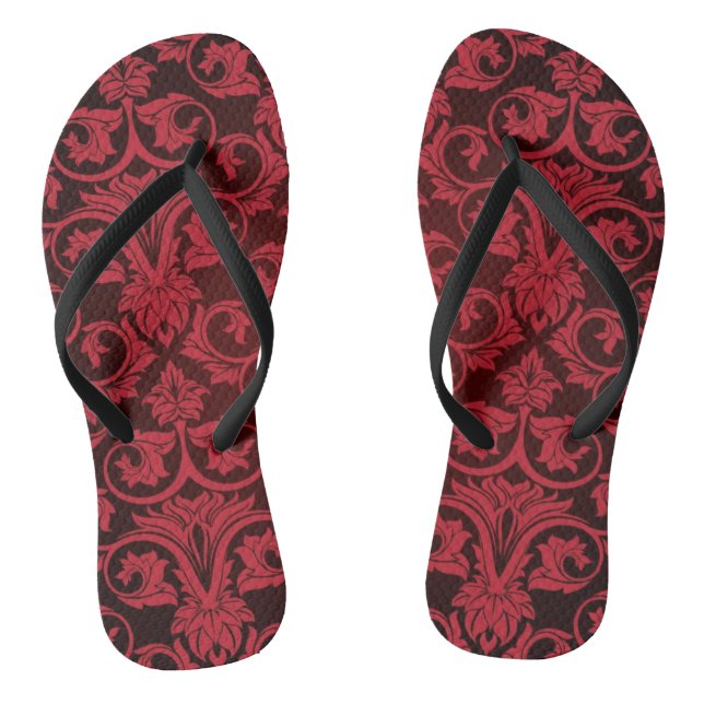 Red wallpaper 2 flip flops (Footbed)