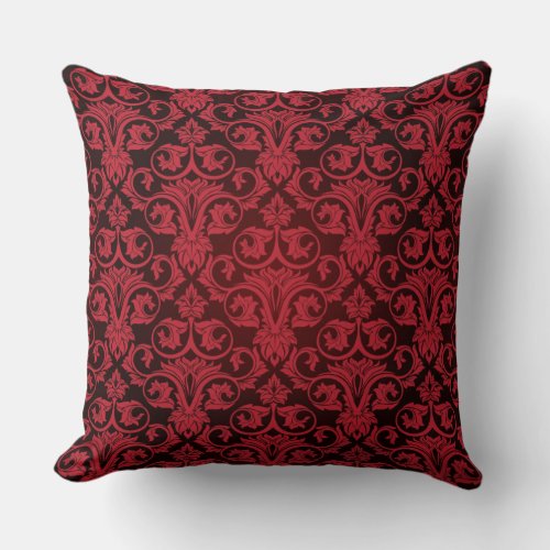 Red wallpaper 2 throw pillow