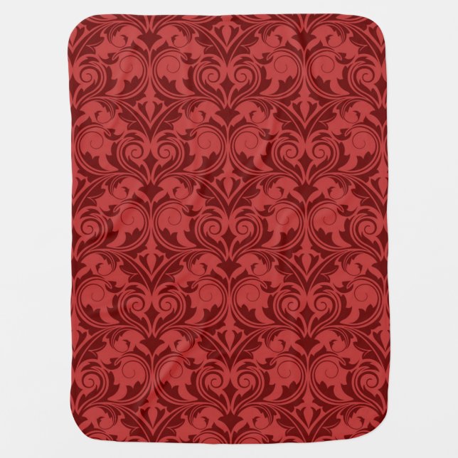 Red Wallpaper Baby Blanket (Front)