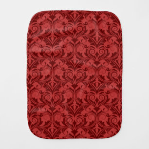Red Wallpaper Burp Cloth