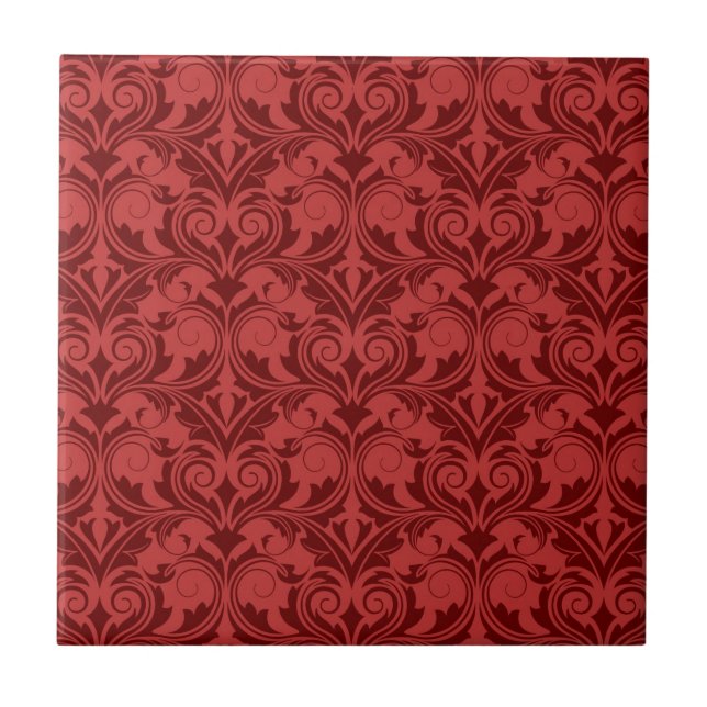 Red Wallpaper Ceramic Tile (Front)